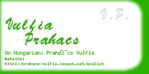 vulfia prahacs business card